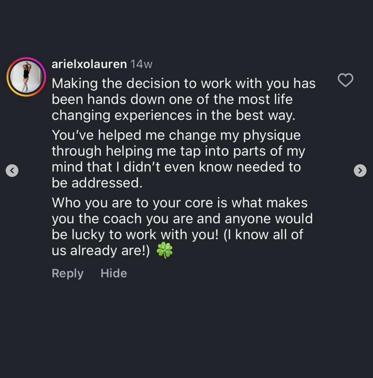 Client comment
