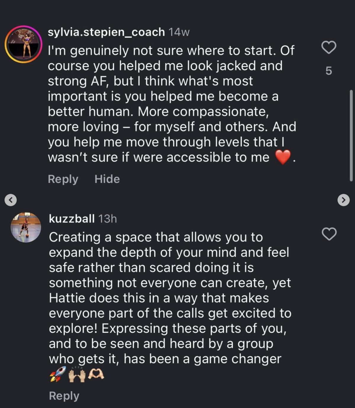 Client comment